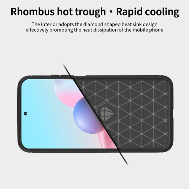 For Xiaomi Redmi Note 10 / Note 10S MOFI Gentleness Series Brushed Texture Carbon Fiber Soft TPU Case(Black) - Xiaomi Cases by MOFI | Online Shopping South Africa | PMC TechLife | Buy Now Pay Later Mobicred
