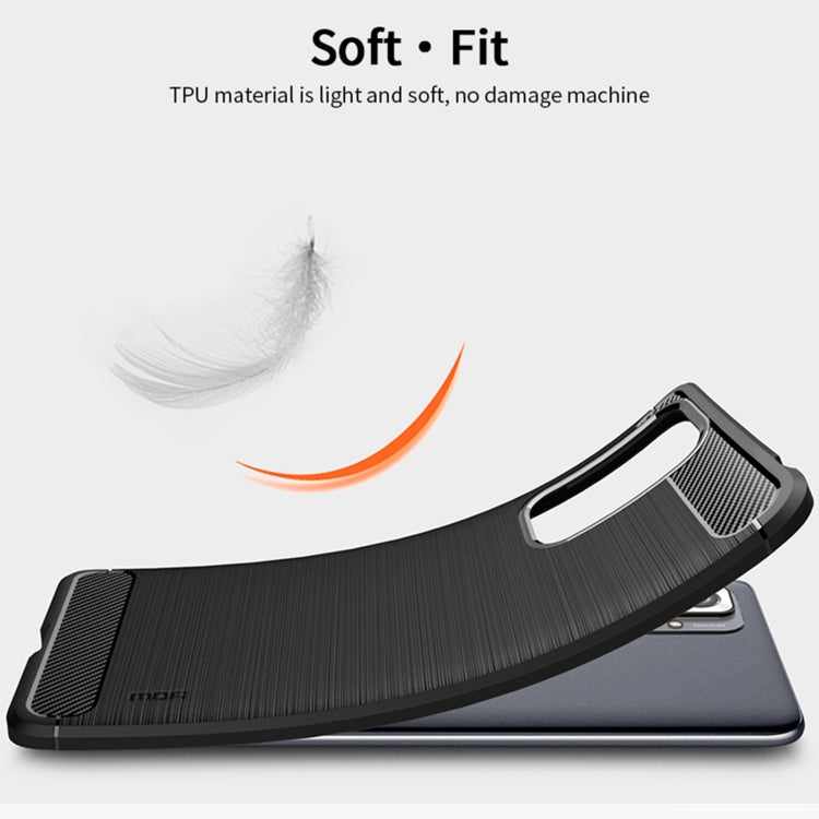 For Xiaomi Redmi Note 10 Pro / Note 10 Pro Max MOFI Gentleness Series Brushed Texture Carbon Fiber Soft TPU Case(Red) - Xiaomi Cases by MOFI | Online Shopping South Africa | PMC TechLife