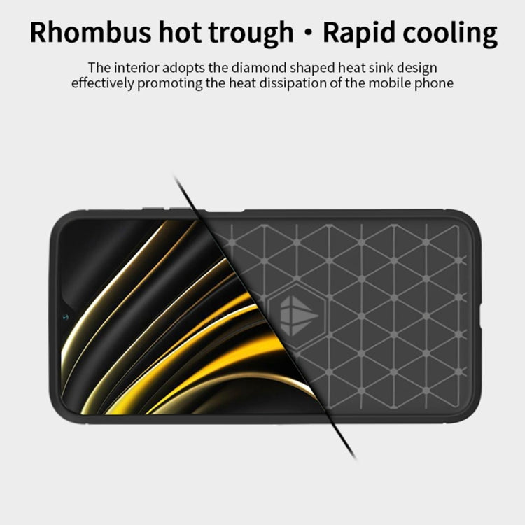 For Xiaomi Poco M3 / Redmi 9T MOFI Gentleness Series Brushed Texture Carbon Fiber Soft TPU Case(Black) - Xiaomi Cases by MOFI | Online Shopping South Africa | PMC TechLife | Buy Now Pay Later Mobicred