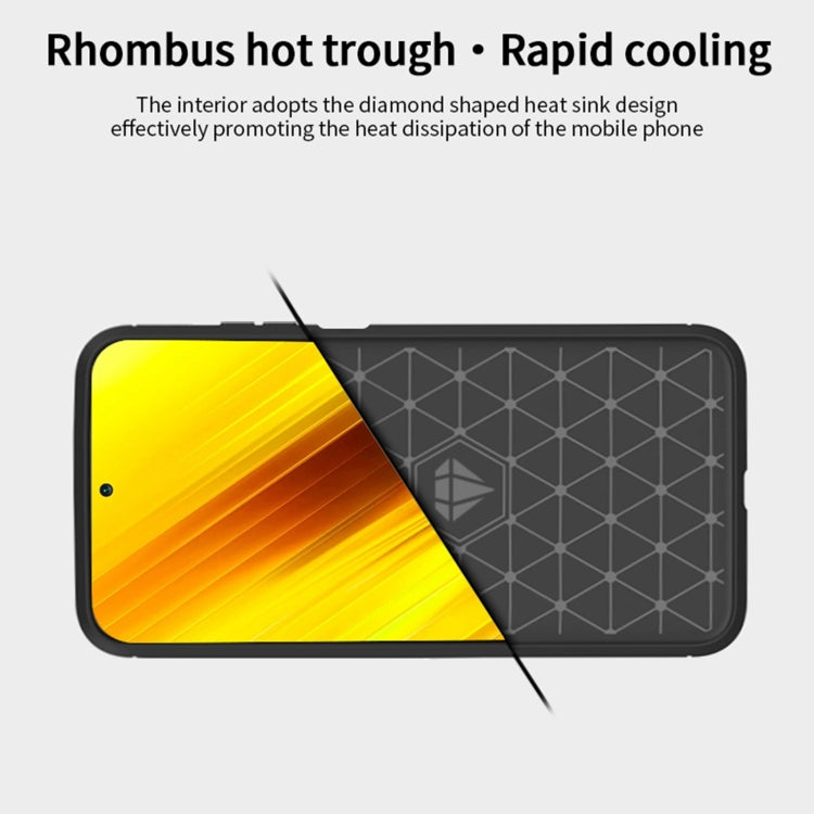For Xiaomi POCO X3 / X3 NFC MOFI Gentleness Series Brushed Texture Carbon Fiber Soft TPU Case(Red) - Xiaomi Cases by MOFI | Online Shopping South Africa | PMC TechLife | Buy Now Pay Later Mobicred