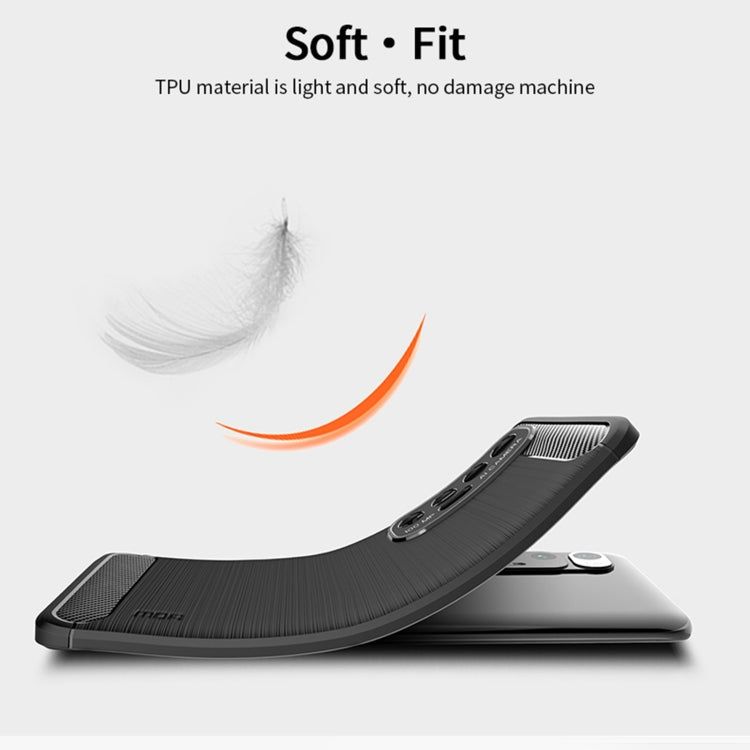 For Xiaomi Mi 10S MOFI Gentleness Series Brushed Texture Carbon Fiber Soft TPU Case(Blue) - Xiaomi Cases by MOFI | Online Shopping South Africa | PMC TechLife | Buy Now Pay Later Mobicred