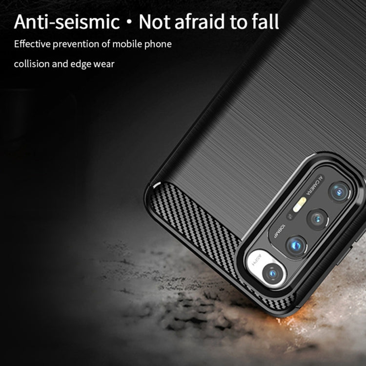 For Xiaomi Mi 10S MOFI Gentleness Series Brushed Texture Carbon Fiber Soft TPU Case(Blue) - Xiaomi Cases by MOFI | Online Shopping South Africa | PMC TechLife | Buy Now Pay Later Mobicred