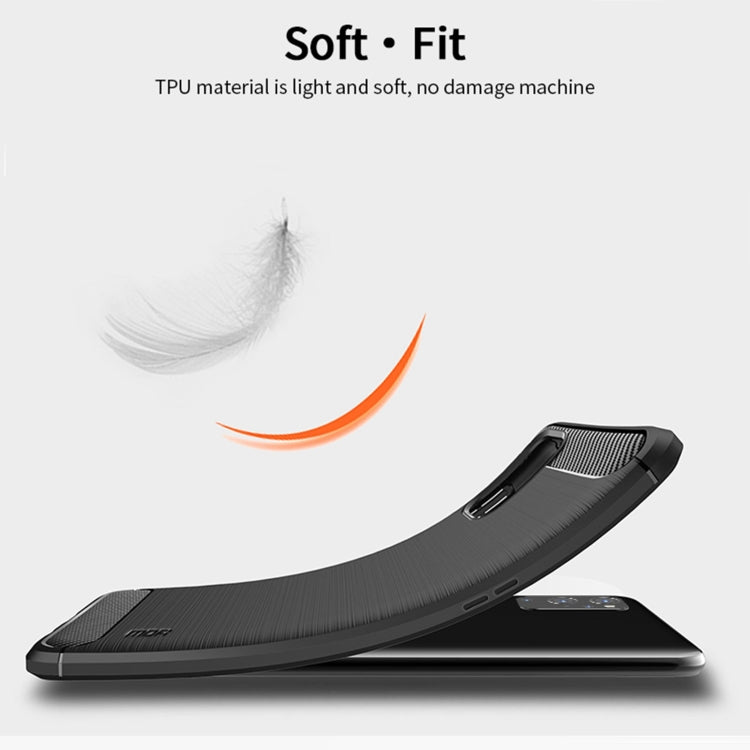For OnePlus 9 Pro MOFI Gentleness Series Brushed Texture Carbon Fiber Soft TPU Case(Black) - OnePlus Cases by MOFI | Online Shopping South Africa | PMC TechLife | Buy Now Pay Later Mobicred