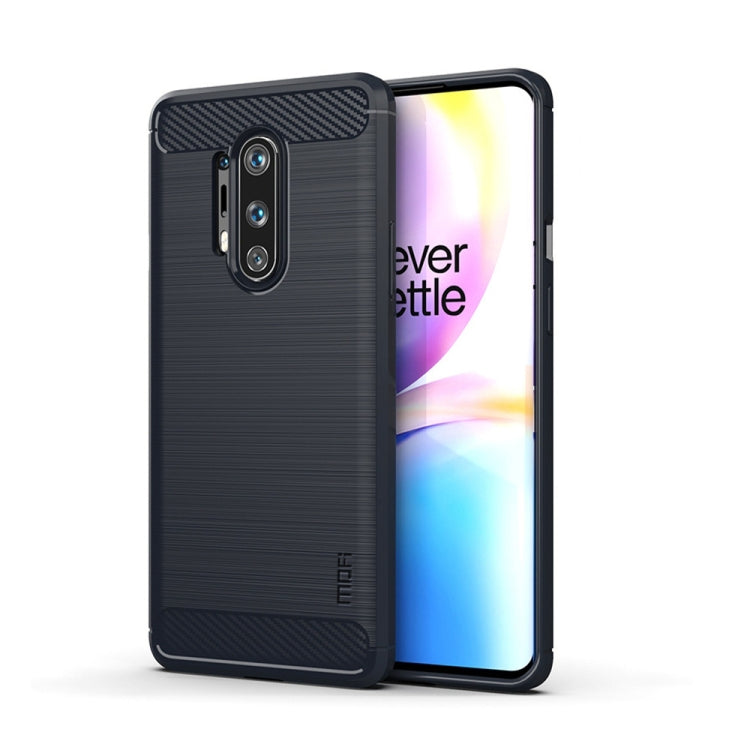 For OnePlus 8 Pro MOFI Gentleness Series Brushed Texture Carbon Fiber Soft TPU Case(Blue) - OnePlus Cases by MOFI | Online Shopping South Africa | PMC TechLife | Buy Now Pay Later Mobicred