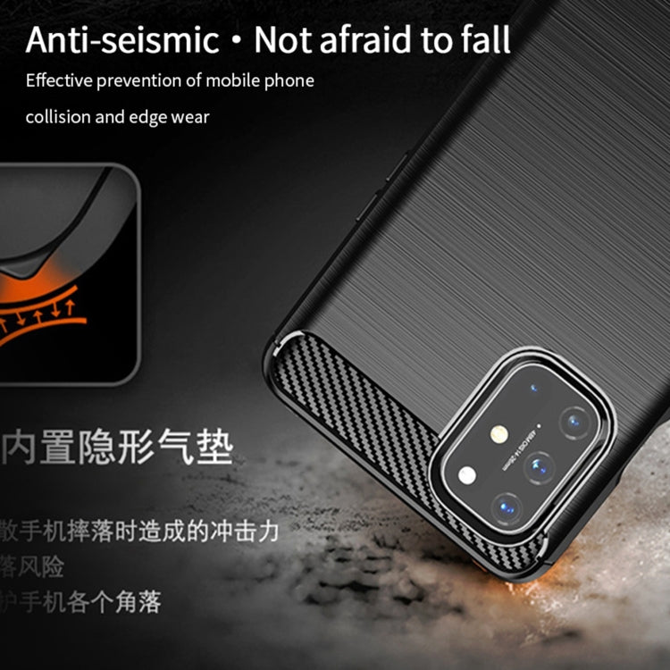 For OnePlus 8T MOFI Gentleness Series Brushed Texture Carbon Fiber Soft TPU Case(Black) - OnePlus Cases by MOFI | Online Shopping South Africa | PMC TechLife | Buy Now Pay Later Mobicred