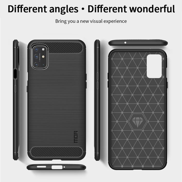 For OnePlus 8T MOFI Gentleness Series Brushed Texture Carbon Fiber Soft TPU Case(Grey) - OnePlus Cases by MOFI | Online Shopping South Africa | PMC TechLife | Buy Now Pay Later Mobicred