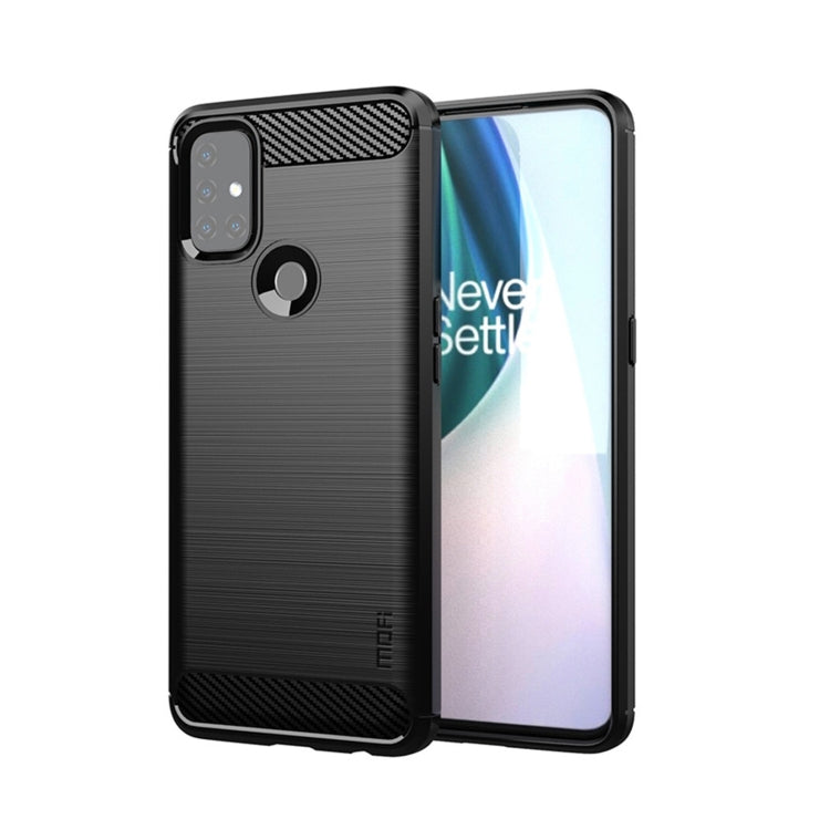 For OnePlus Nord N10 5G MOFI Gentleness Series Brushed Texture Carbon Fiber Soft TPU Case(Black) - OnePlus Cases by MOFI | Online Shopping South Africa | PMC TechLife | Buy Now Pay Later Mobicred