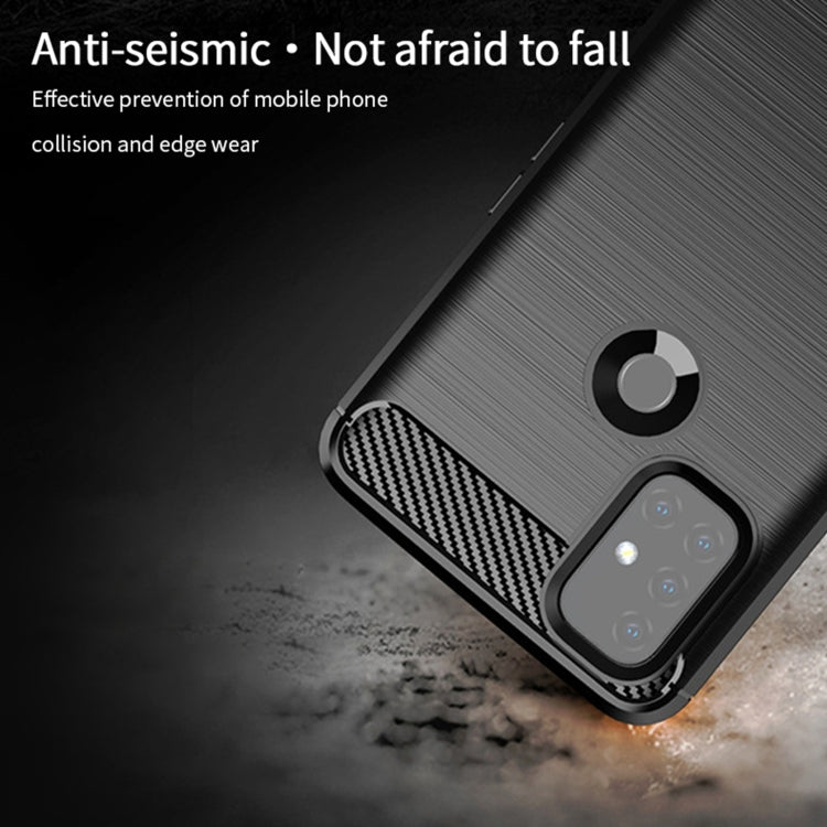 For OnePlus Nord N10 5G MOFI Gentleness Series Brushed Texture Carbon Fiber Soft TPU Case(Grey) - OnePlus Cases by MOFI | Online Shopping South Africa | PMC TechLife | Buy Now Pay Later Mobicred