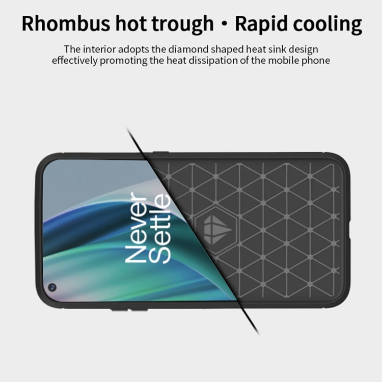 For OnePlus Nord N10 5G MOFI Gentleness Series Brushed Texture Carbon Fiber Soft TPU Case(Grey) - OnePlus Cases by MOFI | Online Shopping South Africa | PMC TechLife | Buy Now Pay Later Mobicred