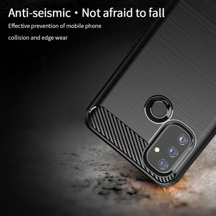 For OnePlus Nord N100 MOFI Gentleness Series Brushed Texture Carbon Fiber Soft TPU Case(Blue) - free shipping - PMC TechLife - Order now!