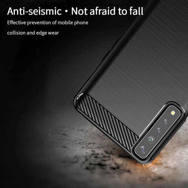 For LG Stylo 7 4G MOFI Gentleness Series Brushed Texture Carbon Fiber Soft TPU Case(Black) - LG Cases by MOFI | Online Shopping South Africa | PMC TechLife | Buy Now Pay Later Mobicred