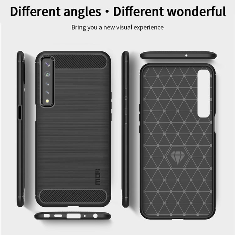 For LG Stylo 7 4G MOFI Gentleness Series Brushed Texture Carbon Fiber Soft TPU Case(Black) - LG Cases by MOFI | Online Shopping South Africa | PMC TechLife | Buy Now Pay Later Mobicred