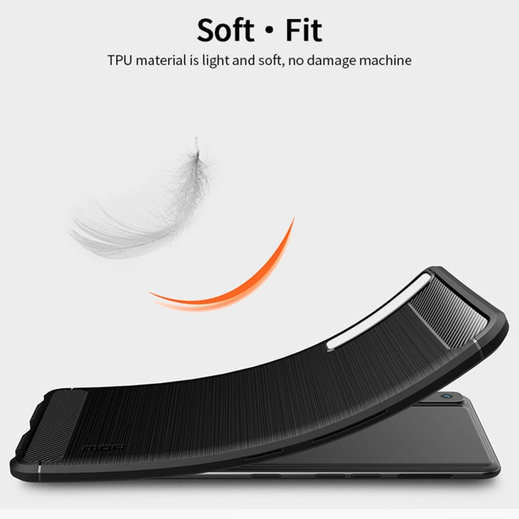 For LG Stylo 7 4G MOFI Gentleness Series Brushed Texture Carbon Fiber Soft TPU Case(Grey) - LG by MOFI | Online Shopping South Africa | PMC TechLife | Buy Now Pay Later Mobicred
