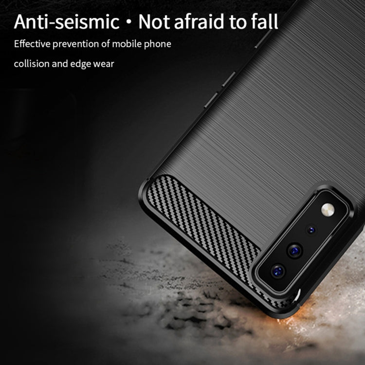 For LG Stylo 7 5G MOFI Gentleness Series Brushed Texture Carbon Fiber Soft TPU Case(Grey) - LG by MOFI | Online Shopping South Africa | PMC TechLife | Buy Now Pay Later Mobicred