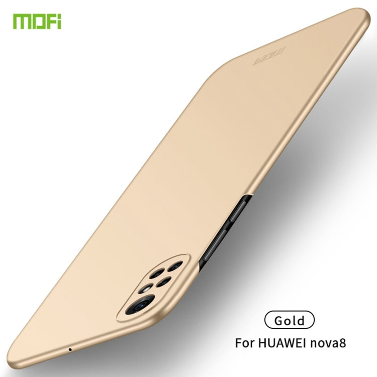 For Huawei Nova 8 MOFI Frosted PC Ultra-thin Hard Case(Gold) - Huawei Cases by MOFI | Online Shopping South Africa | PMC TechLife | Buy Now Pay Later Mobicred