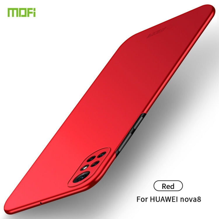 For Huawei Nova 8 MOFI Frosted PC Ultra-thin Hard Case(Red) - Huawei Cases by MOFI | Online Shopping South Africa | PMC TechLife | Buy Now Pay Later Mobicred