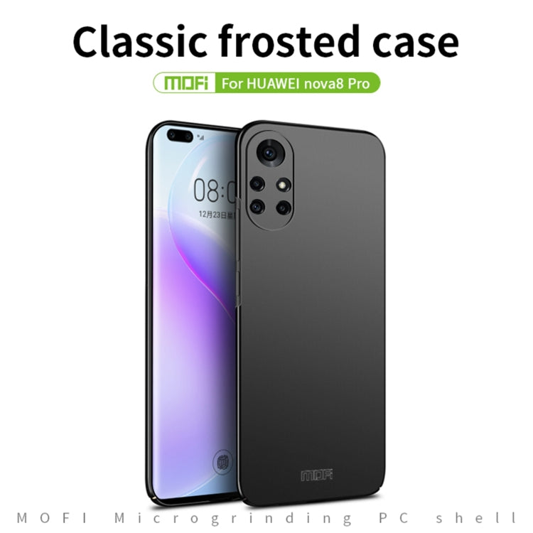 For Huawei Nova 8 Pro MOFI Frosted PC Ultra-thin Hard Case(Blue) - Huawei Cases by MOFI | Online Shopping South Africa | PMC TechLife | Buy Now Pay Later Mobicred
