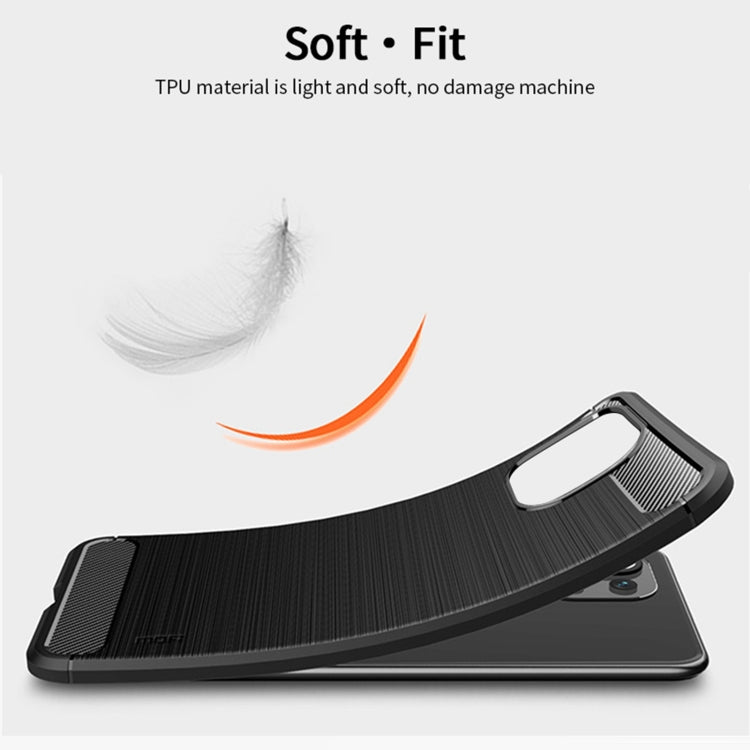 For Xiaomi Mi 11 Lite MOFI Gentleness Series Brushed Texture Carbon Fiber Soft TPU Case(Blue) - Xiaomi Cases by MOFI | Online Shopping South Africa | PMC TechLife | Buy Now Pay Later Mobicred