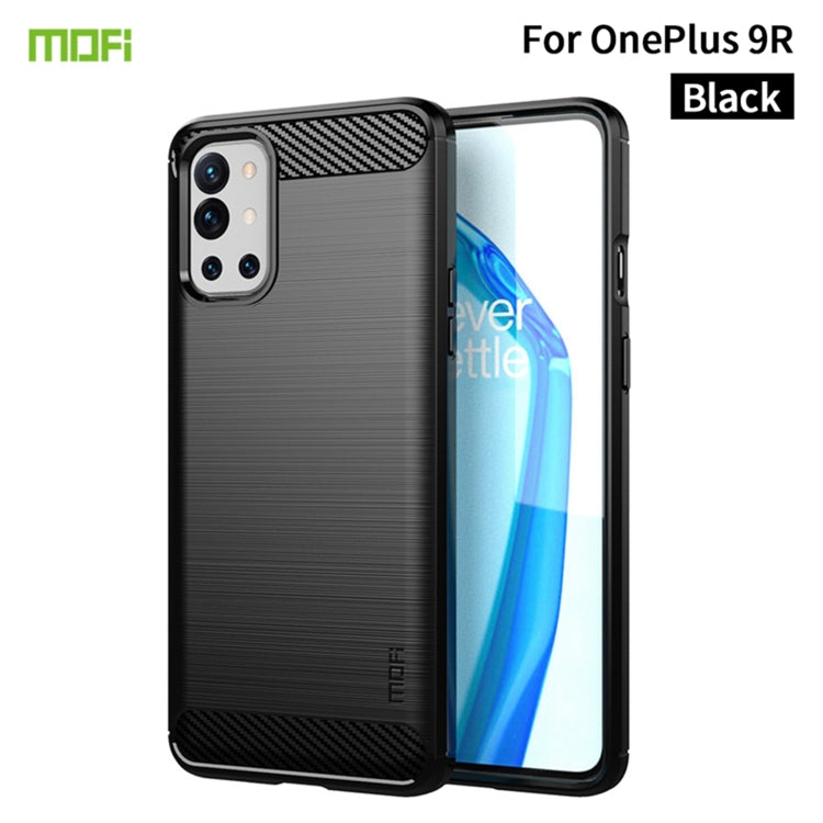 For OnePlus 9R MOFI Gentleness Series Brushed Texture Carbon Fiber Soft TPU Case(Black) - OnePlus Cases by MOFI | Online Shopping South Africa | PMC TechLife