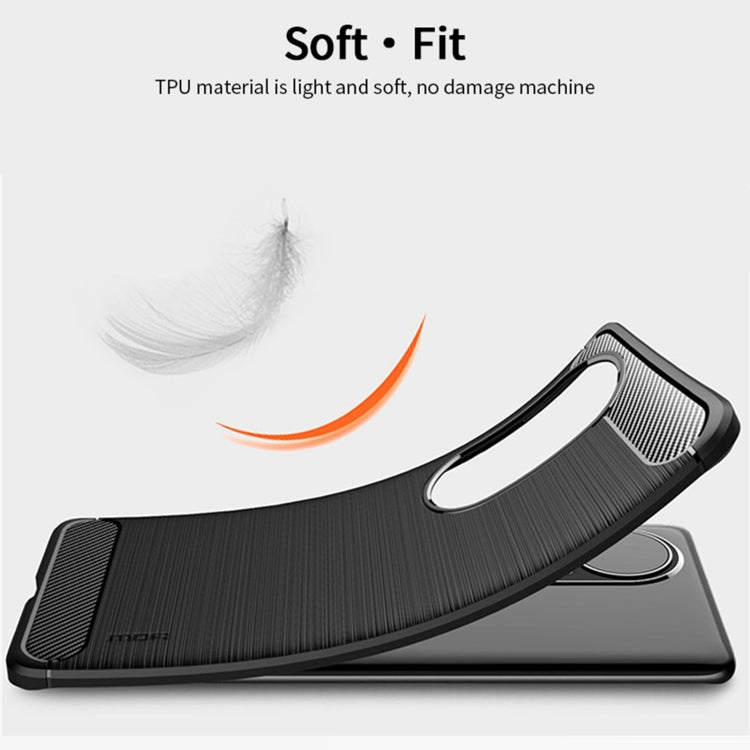 For Huawei P50 Pro MOFI Gentleness Series Brushed Texture Carbon Fiber Soft TPU Case(Red) - free shipping - PMC TechLife - Order now!