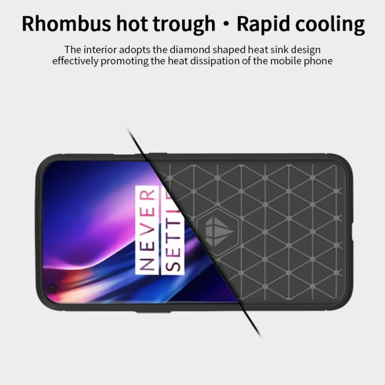 For OnePlus 8 MOFI Gentleness Series Brushed Texture Carbon Fiber Soft TPU Case(Blue) - OnePlus Cases by MOFI | Online Shopping South Africa | PMC TechLife