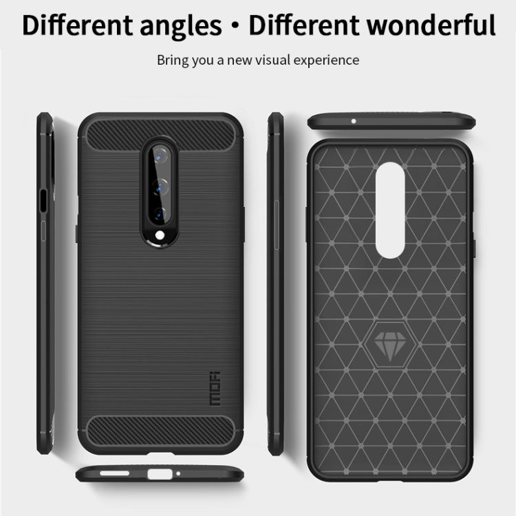 For OnePlus 8 MOFI Gentleness Series Brushed Texture Carbon Fiber Soft TPU Case(Blue) - OnePlus Cases by MOFI | Online Shopping South Africa | PMC TechLife