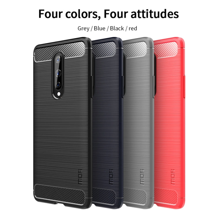 For OnePlus 8 MOFI Gentleness Series Brushed Texture Carbon Fiber Soft TPU Case(Blue) - OnePlus Cases by MOFI | Online Shopping South Africa | PMC TechLife