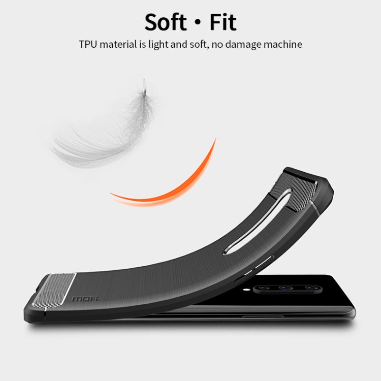 For OnePlus 8 MOFI Gentleness Series Brushed Texture Carbon Fiber Soft TPU Case(Red) - OnePlus Cases by MOFI | Online Shopping South Africa | PMC TechLife | Buy Now Pay Later Mobicred