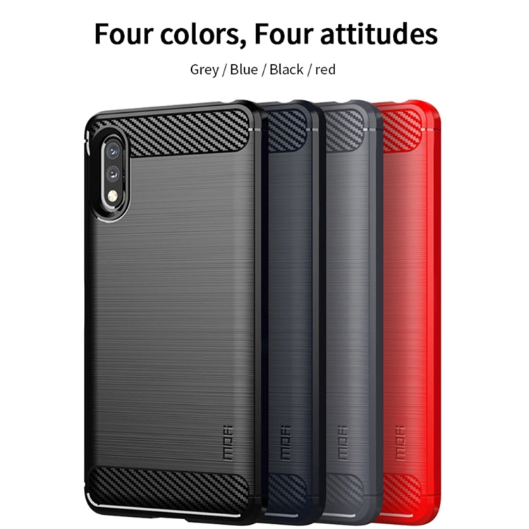 For Sony Xperia ACE ll MOFI Gentleness Series Brushed Texture Carbon Fiber Soft TPU Case(Blue) - Sony Cases by MOFI | Online Shopping South Africa | PMC TechLife | Buy Now Pay Later Mobicred