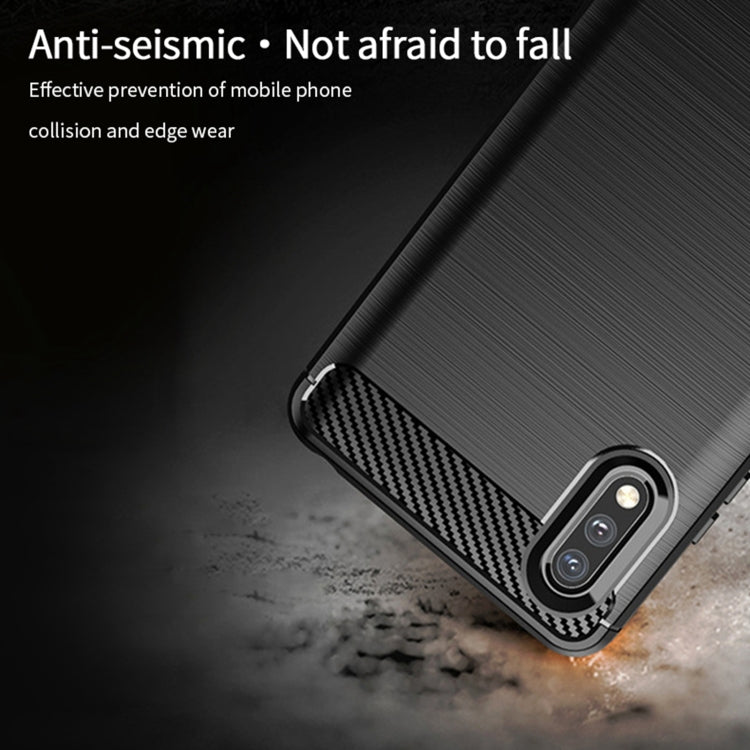 For Sony Xperia ACE ll MOFI Gentleness Series Brushed Texture Carbon Fiber Soft TPU Case(Red) - Sony Cases by MOFI | Online Shopping South Africa | PMC TechLife | Buy Now Pay Later Mobicred