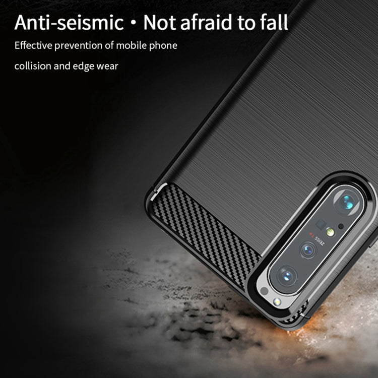 For Sony Xperia 1 lll MOFI Gentleness Series Brushed Texture Carbon Fiber Soft TPU Case(Black) - Sony Cases by MOFI | Online Shopping South Africa | PMC TechLife | Buy Now Pay Later Mobicred