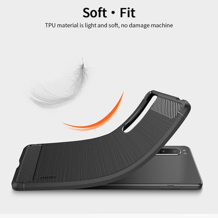 For Sony Xperia 1 lll MOFI Gentleness Series Brushed Texture Carbon Fiber Soft TPU Case(Blue) - free shipping - PMC TechLife - Order now!