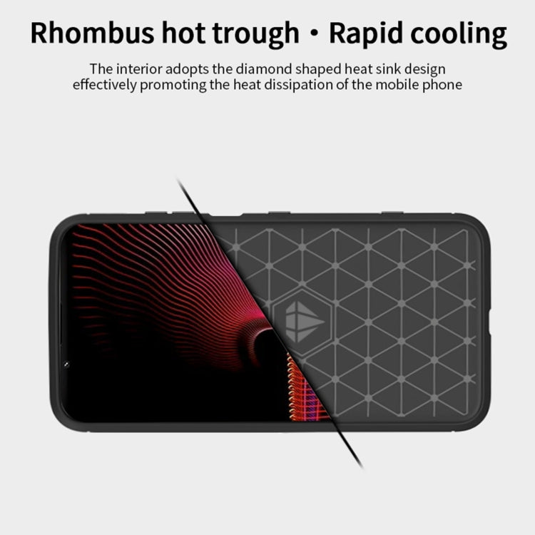 For Sony Xperia 1 lll MOFI Gentleness Series Brushed Texture Carbon Fiber Soft TPU Case(Red) - Sony Cases by MOFI | Online Shopping South Africa | PMC TechLife | Buy Now Pay Later Mobicred