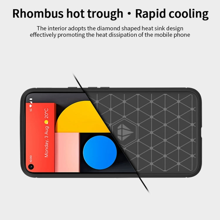For Google Pixel 5a 5G MOFI Gentleness Series Brushed Texture Carbon Fiber Soft TPU Case(Blue) - Google Cases by MOFI | Online Shopping South Africa | PMC TechLife | Buy Now Pay Later Mobicred