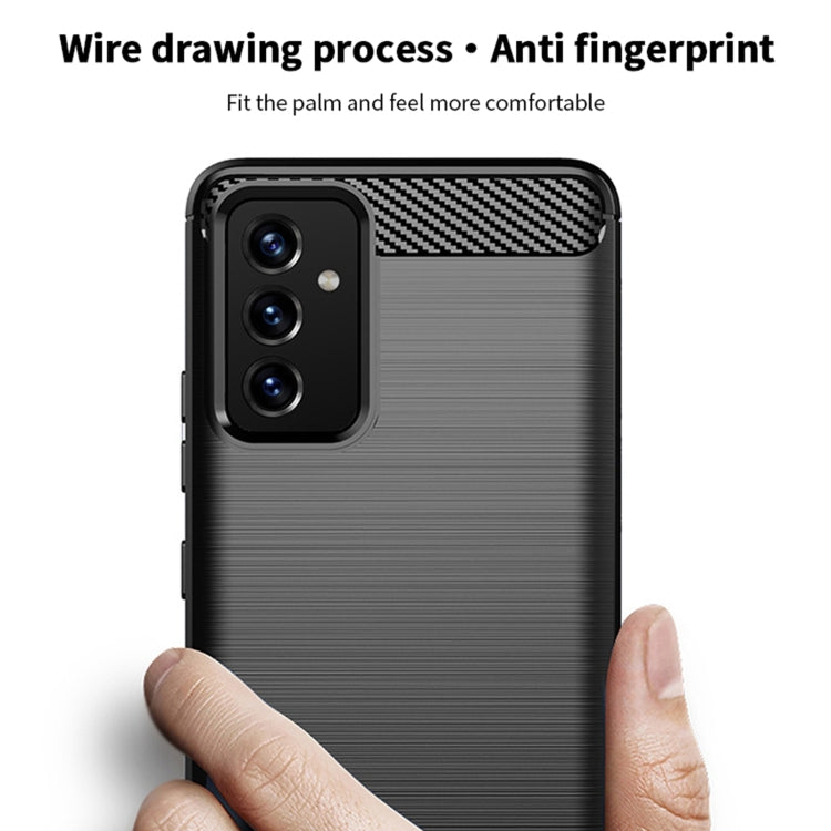 For Samsung Galaxy A82 / Quantum2 MOFI Gentleness Series Brushed Texture Carbon Fiber Soft TPU Case(Gray) - free shipping - PMC TechLife - Order now!