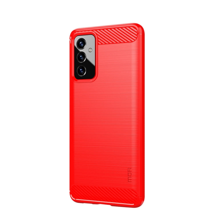 For Samsung Galaxy A82 / Quantum2 MOFI Gentleness Series Brushed Texture Carbon Fiber Soft TPU Case(Red) - Galaxy Phone Cases by MOFI | Online Shopping South Africa | PMC TechLife