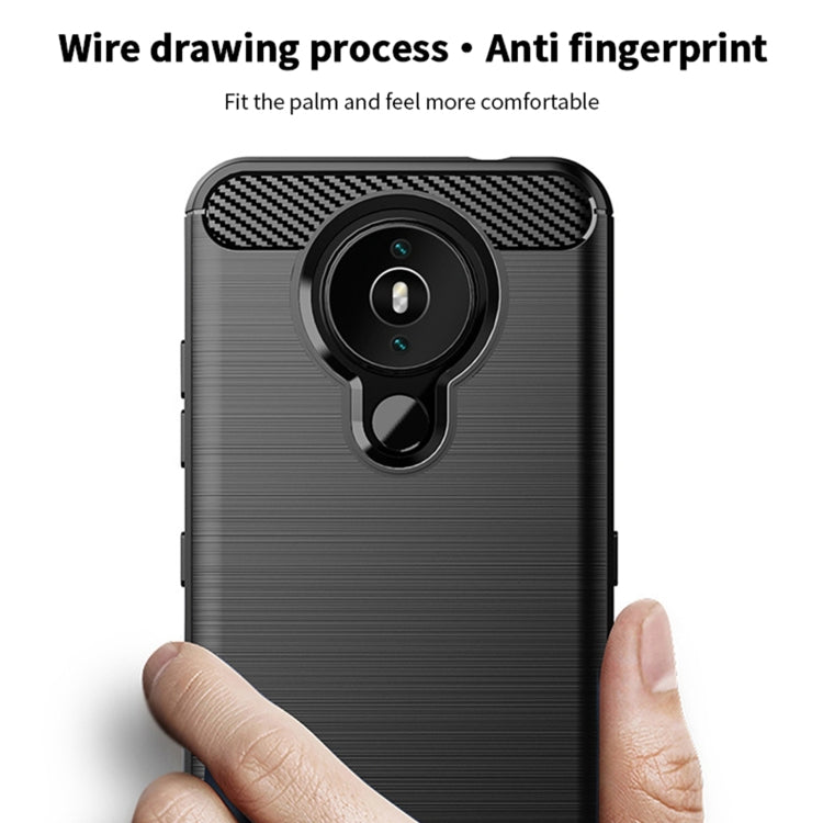 For Nokia 1.4 MOFI Gentleness Series Brushed Texture Carbon Fiber Soft TPU Case(Black) - Nokia Cases by MOFI | Online Shopping South Africa | PMC TechLife