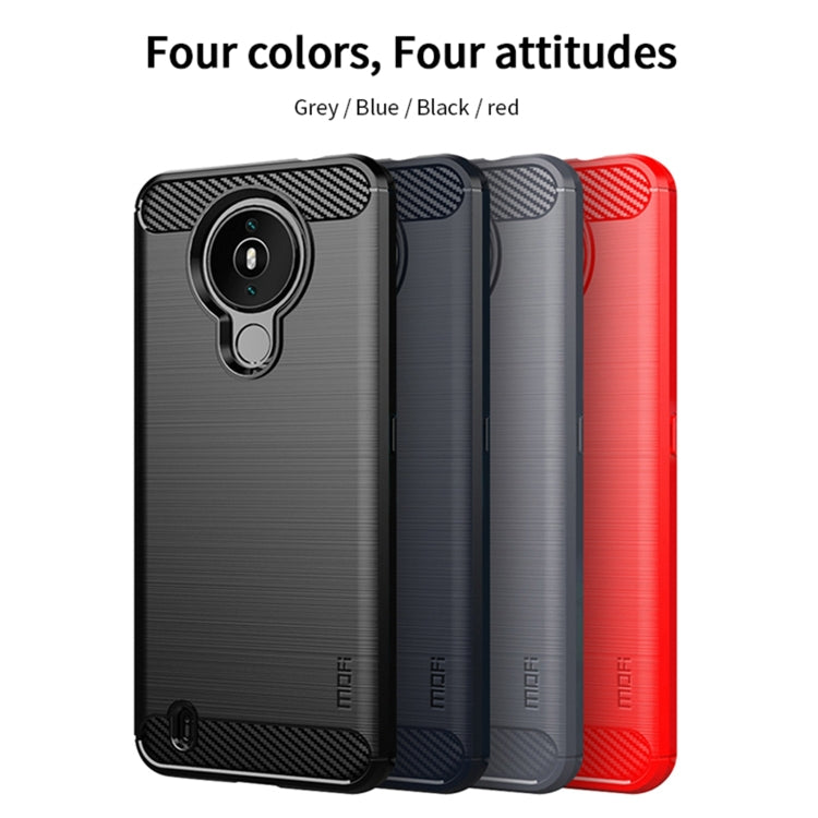 For Nokia 1.4 MOFI Gentleness Series Brushed Texture Carbon Fiber Soft TPU Case(Blue) - Nokia Cases by MOFI | Online Shopping South Africa | PMC TechLife | Buy Now Pay Later Mobicred