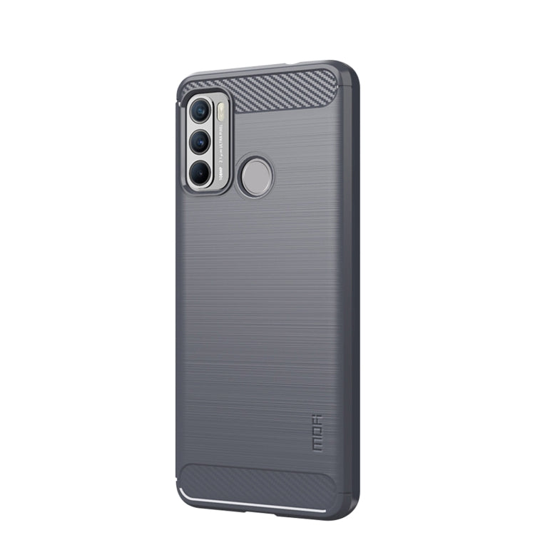 For Motorola G60 / G40 Fusion MOFI Gentleness Series Brushed Texture Carbon Fiber Soft TPU Case(Gray) - Motorola Cases by MOFI | Online Shopping South Africa | PMC TechLife
