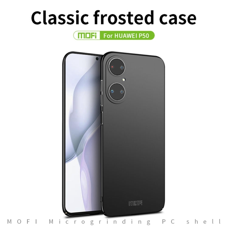 For Huawei P50 MOFI Frosted PC Ultra-thin Hard Case(Black) - Huawei Cases by MOFI | Online Shopping South Africa | PMC TechLife | Buy Now Pay Later Mobicred
