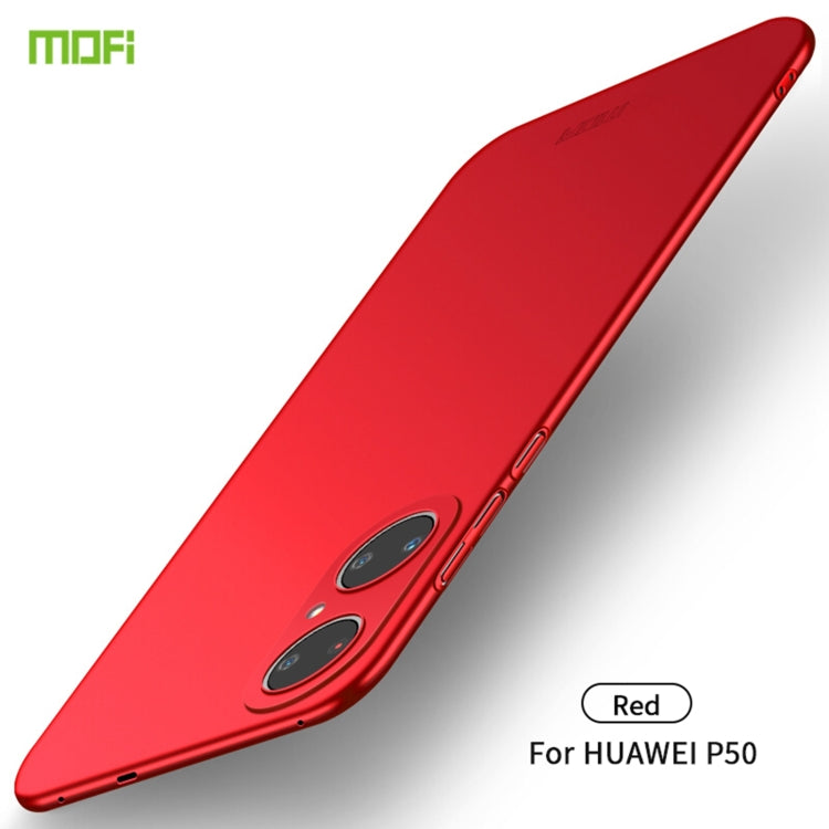 For Huawei P50 MOFI Frosted PC Ultra-thin Hard Case(Red) - Huawei Cases by MOFI | Online Shopping South Africa | PMC TechLife | Buy Now Pay Later Mobicred