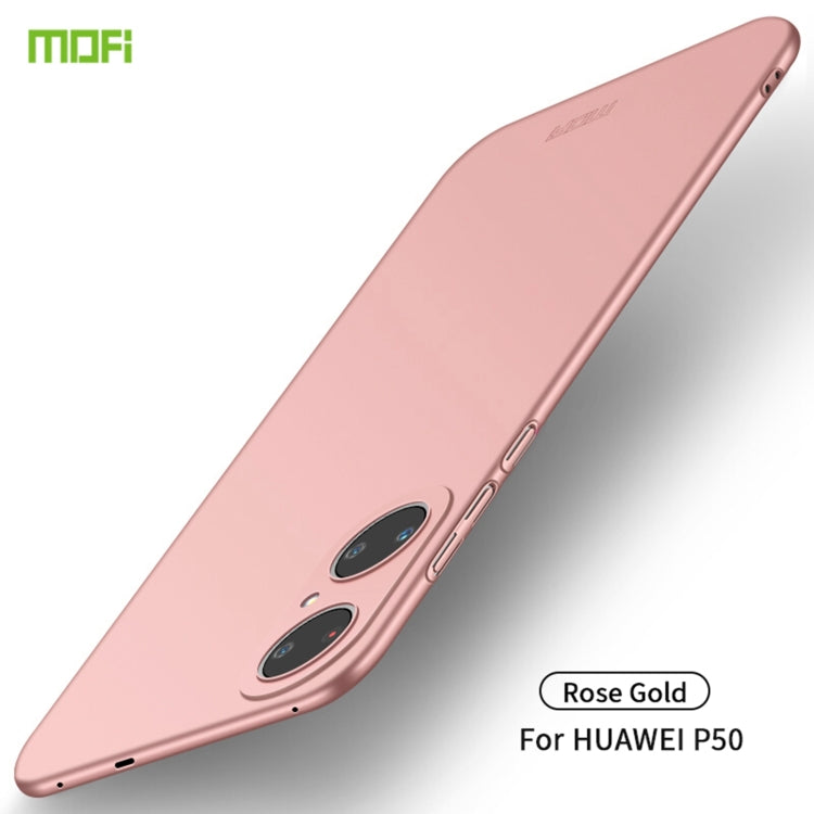 For Huawei P50 MOFI Frosted PC Ultra-thin Hard Case(Rose gold) - Huawei Cases by MOFI | Online Shopping South Africa | PMC TechLife