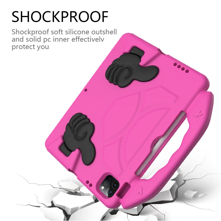 For iPad Pro 11 2022 / 2021 Children EVA Shockproof Tablet Case with Thumb Bracket(Rose Red) - iPad Pro 11 (2022/2021) Cases by PMC TechLife | Online Shopping South Africa | PMC TechLife