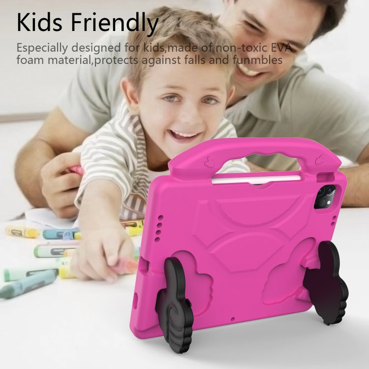 For iPad Pro 11 2022 / 2021 Children EVA Shockproof Tablet Case with Thumb Bracket(Rose Red) - iPad Pro 11 (2022/2021) Cases by PMC TechLife | Online Shopping South Africa | PMC TechLife