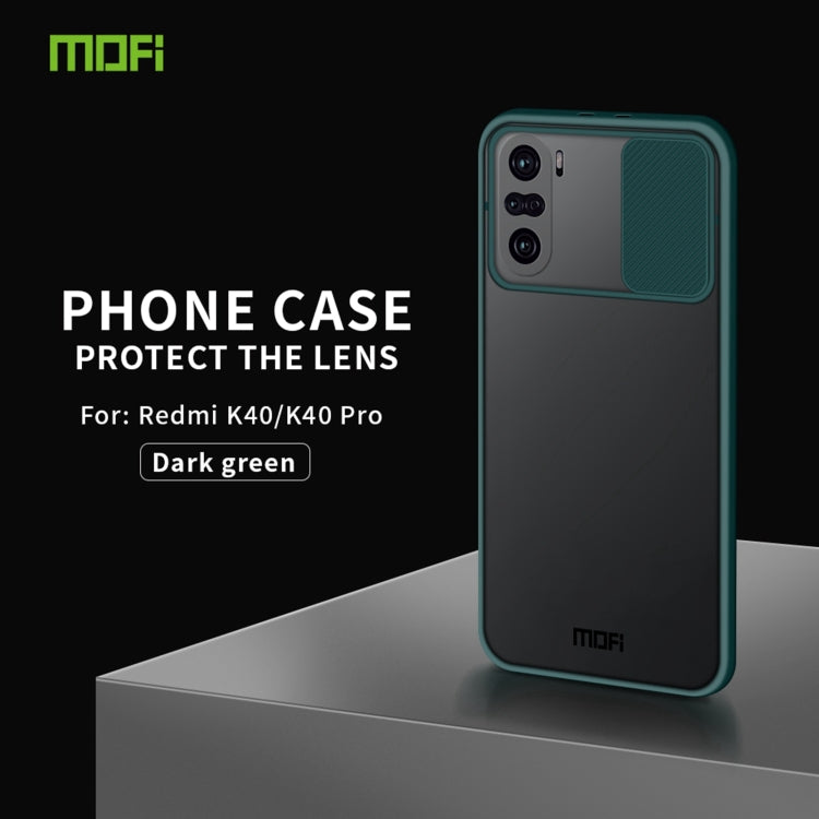 For Xiaomi PocoF3 / Mi 11i / Redmi K40 / K40 Pro / K40 Pro+ MOFI Xing Dun Series Translucent Frosted PC + TPU Privacy Anti-glare Shockproof All-inclusive Protective Case(Green) - Xiaomi Cases by MOFI | Online Shopping South Africa | PMC TechLife