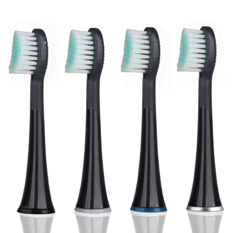 4 PCS Toothbrush Heads and Caps for Mornwell D01/D02 Electric Toothbrushes(Black D902) - Replacement Brush Heads by PMC TechLife | Online Shopping South Africa | PMC TechLife | Buy Now Pay Later Mobicred