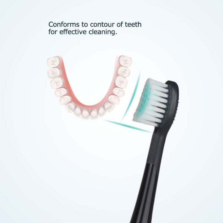 4 PCS Toothbrush Heads and Caps for Mornwell D01/D02 Electric Toothbrushes(Black D902) - Replacement Brush Heads by PMC TechLife | Online Shopping South Africa | PMC TechLife | Buy Now Pay Later Mobicred
