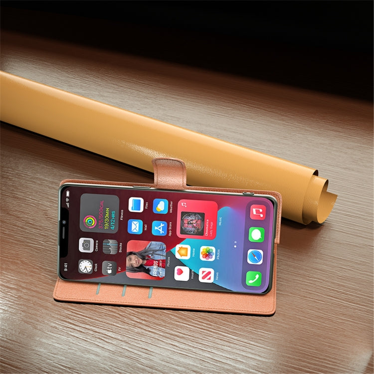 For OnePlus 9 Pro Dual-side Magnetic Buckle Horizontal Flip Leather Case with Holder & Card Slots & Wallet(Brown) - OnePlus Cases by PMC TechLife | Online Shopping South Africa | PMC TechLife