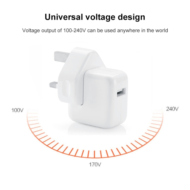 12W USB Port Travel Charger for iPad Series / iPod Series / iPhone Series , UK Plug - free shipping - PMC Jewellery - Order now!