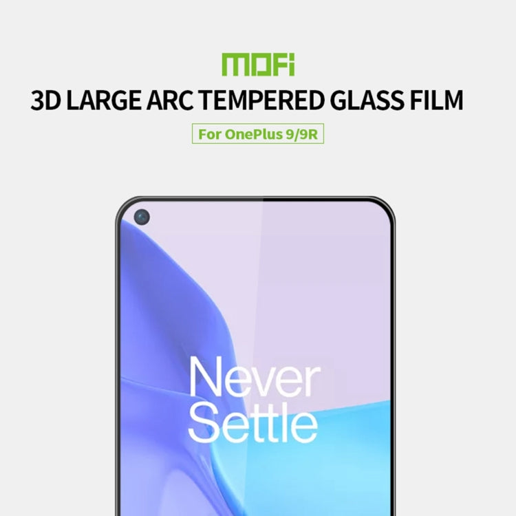 For OnePlus 9 / 9R MOFI 9H 3D Explosion-proof Curved Screen Tempered Glass Film(Black) - free shipping - PMC TechLife - Order now!